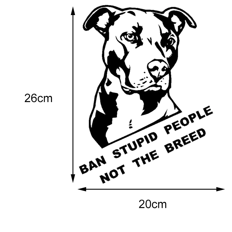 Ban Stupid People Not The Breed Pitbull автомобильные наклейки и аксессуары для стайлинга