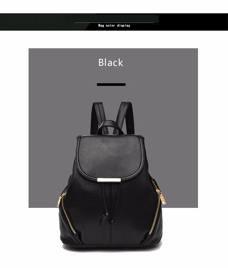 YINGPEI женский рюкзак из искусственной кожи Mochila Feminina школьные сумки для подростков ноутбук черный белый