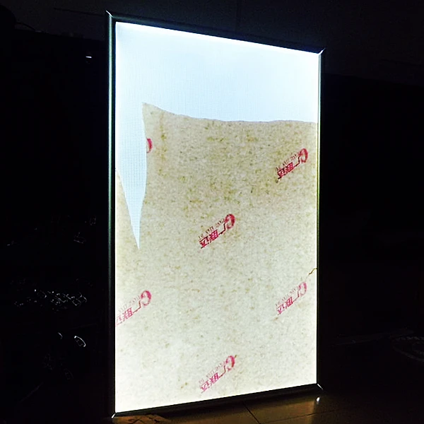 Ультратонкий алюминиевый профиль для ресторана Панель меню со светодиодный Ной