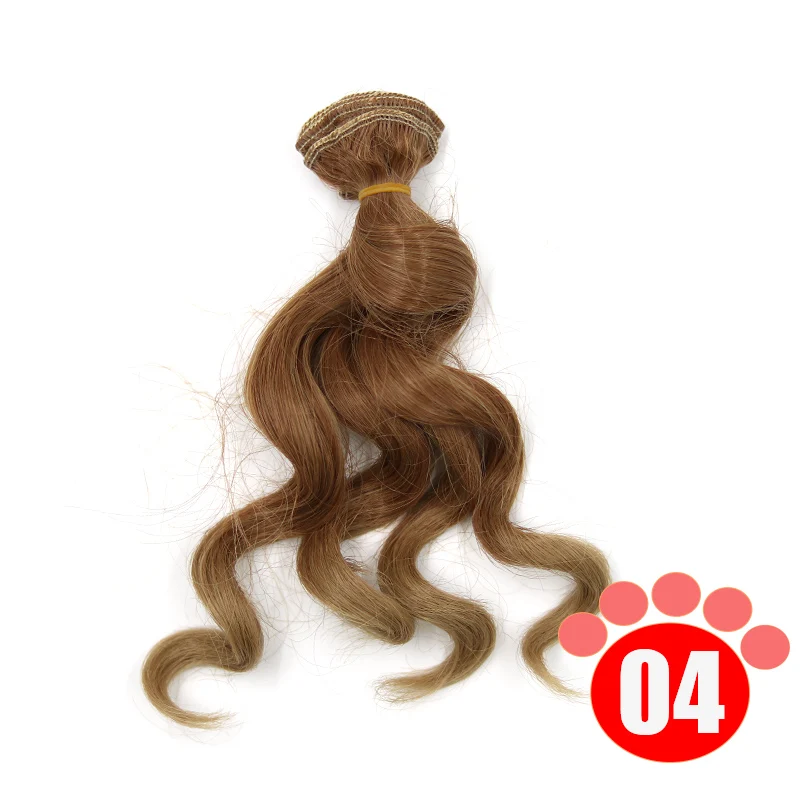 colour 04 Msiredoll bjd парик аксессуары 1 шт. 15*100 см волосы куклы для 1/3 1/4 1/6 1/12 вьющиеся кукольные волосы bjd парик diy - Цвет: colour 04