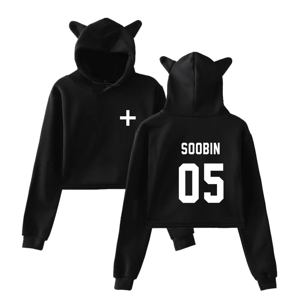 Толстовка с капюшоном и кошачьими ушками TXT Tomorrow X Together Женская Повседневная