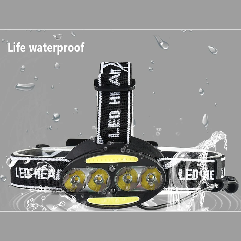 Инфракрасный сенсор фары micro usbheadlight COB индукционный налобный фонарь t6 Головной