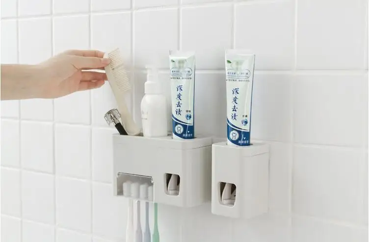 1PC Hot Sale Automatic Toothpaste Dispenser Family Toothbrush Holder set High Quality Bathroom Sets LF 252 | Дом и сад
