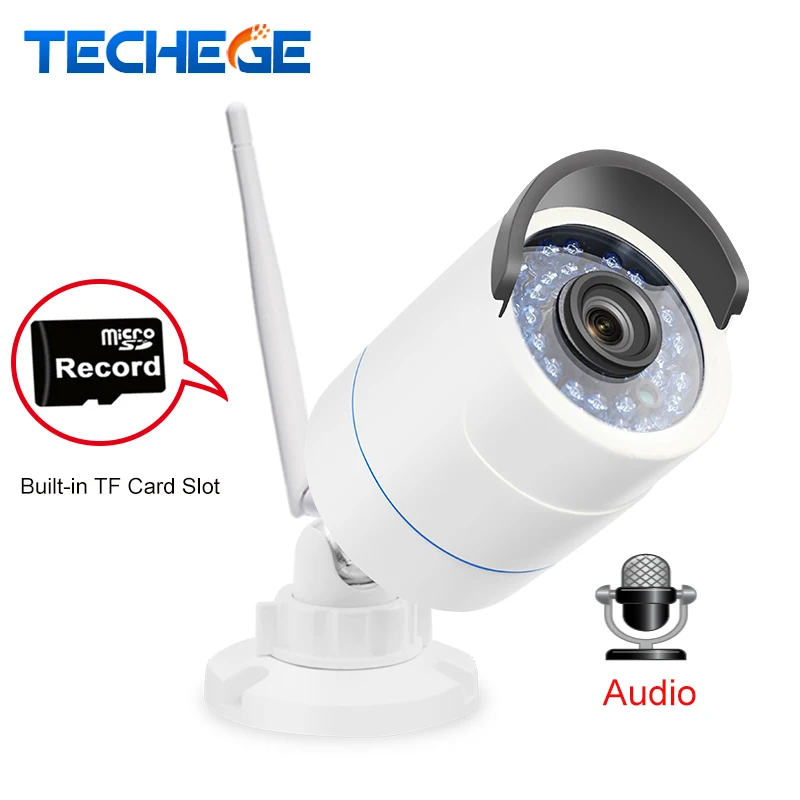 Techege 720 1280 P Wi Fi ip камера HD 1.0MP аудио запись водостойкое ночное видение открытый TF