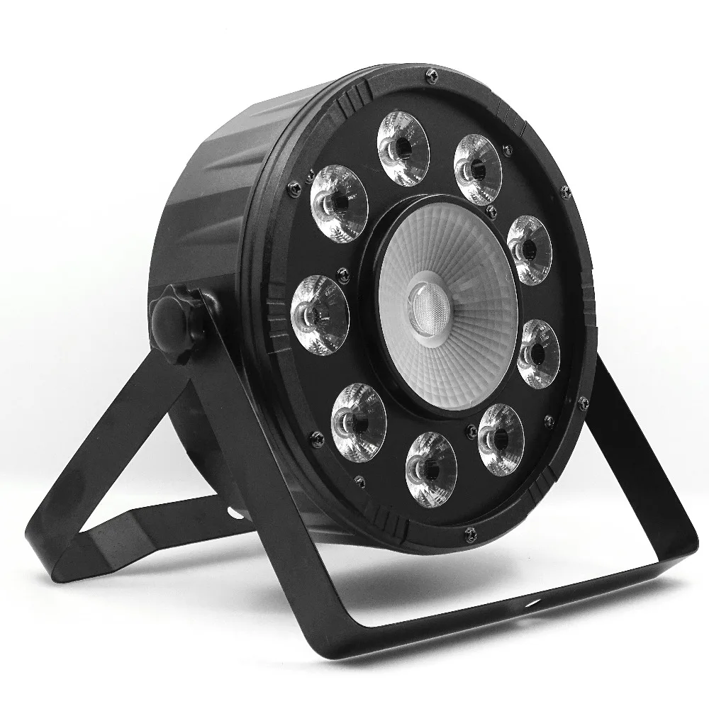 Плоский светодиодный светильник Par 9x10w + 30w RGB 3 в 1 с полетным чехлом DMX512