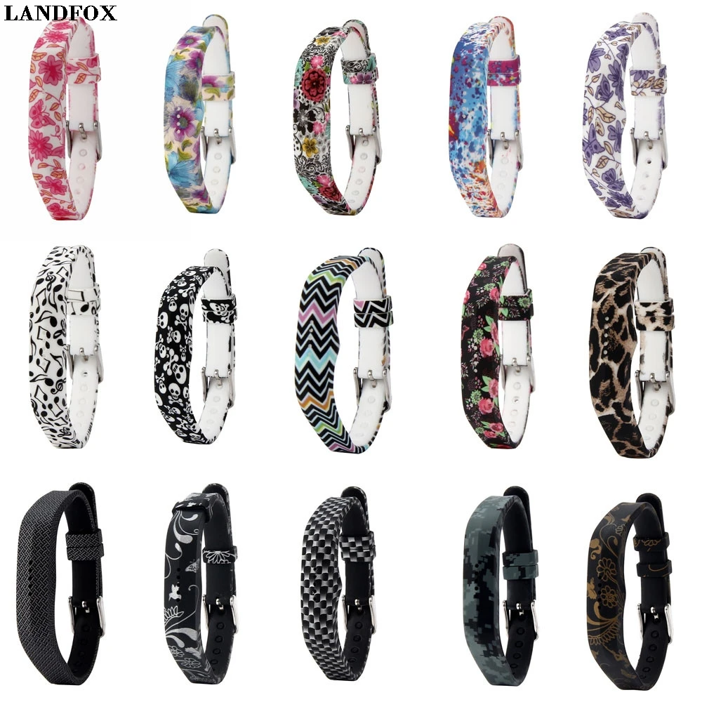 LANDFOX мягкий силиконовый ремешок для наручных часов Fitbit Flex 2 умных браслет новая