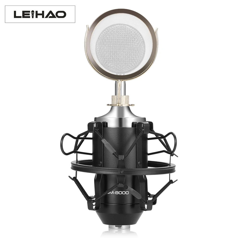 Leihao BM 8000 профессиональный звук Studio Запись конденсаторный микрофон с 3 5 мм разъем