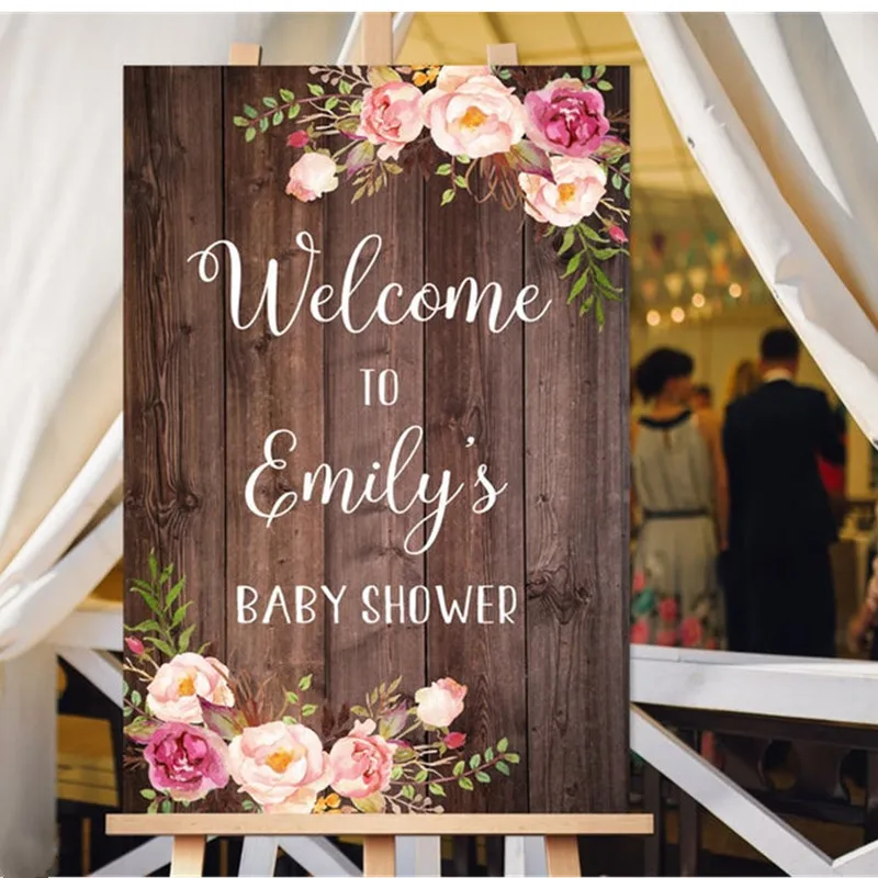 Добро пожаловать на Baby Shower индивидуальный знак для будущей матери табличка детей