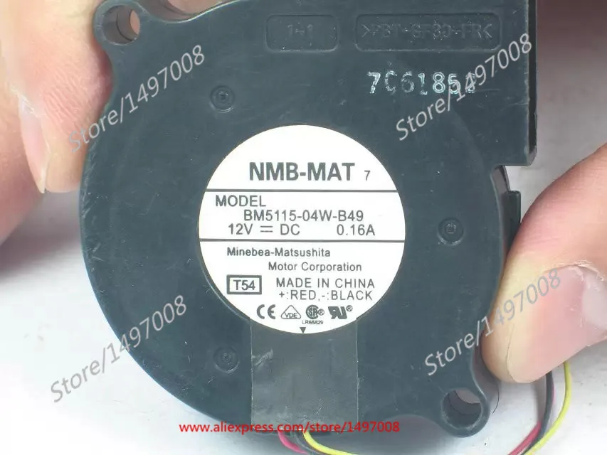 NMB MAT BM5115 04W B49 T54 DC 12V 0.16A 50x50x15 мм Сервер вентилятор охлаждения|blower fan|12v dc blower fanserver fan |