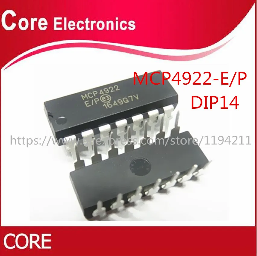 10 шт MCP4922 E/P DIP 14 DIP14|Интегральные схемы| |