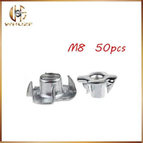 

M8 Carbon Steel Zinc Plated Four Claw Nut Femal Nuts 50Pcs/Lot Free Shipping