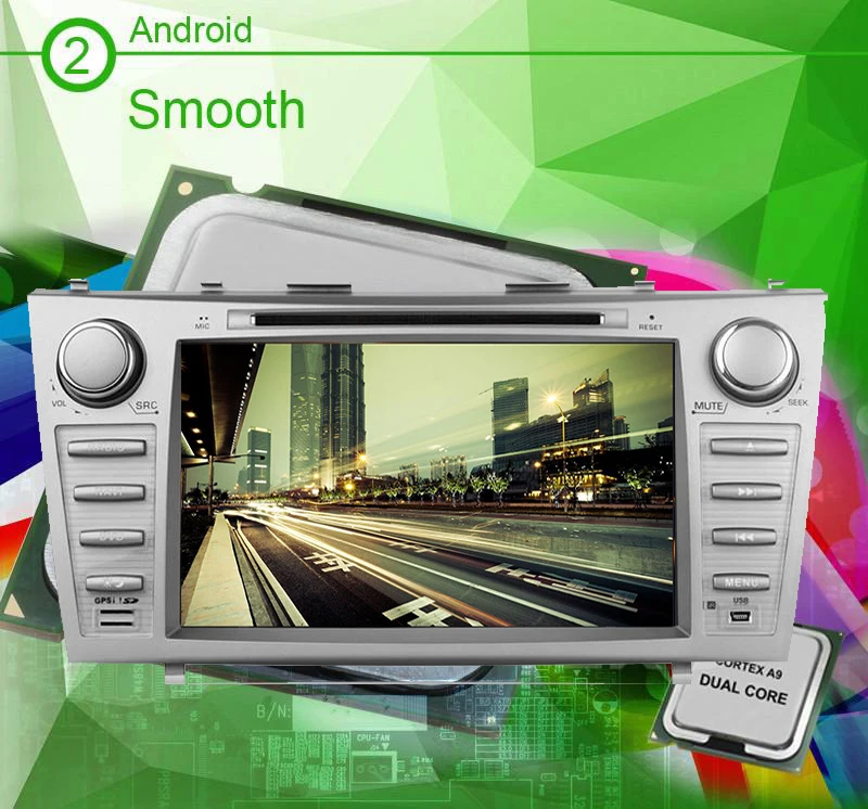 2 Din Android 7 1 GPS стерео радио для Corolla Camry авто с 1024*600 dvd плеер Bluetooth WiFi рулевое колесо|din