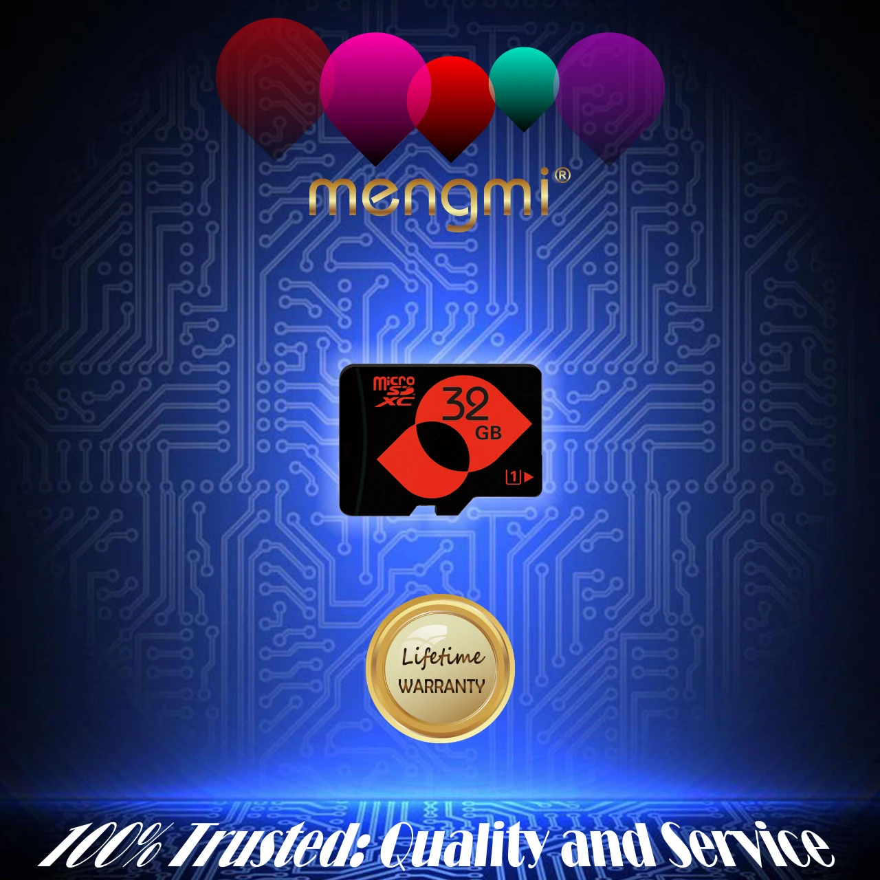 Карта памяти MENGMI microSDHC класса 10 32 Гб TF/Flash Card UHS-I(U1/U3) micro SD карта с бесплатным адаптером для Kindle/Dash камеры