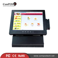 free shipping high quality 12 inch restaurant cash register for touch screen supermarket pos system all in one