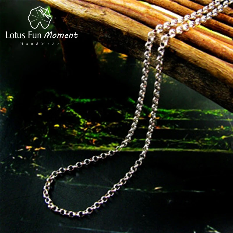 Lotus Fun Moment реального 925 пробы серебро Модные украшения длинные Цепочки и