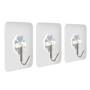 Прозрачные прочные самоклеящиеся вешалки для дверей, настенные вешалки для полотенца, швабры, сумок, крючки для подвешивания, аксессуары для кухни и ванной, 5 шт.