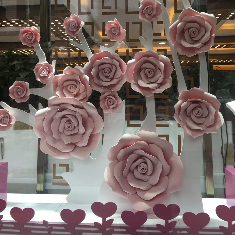 Гигантский бумажный пенный цветок на заказ 15 шт./компл. большой для свадебной