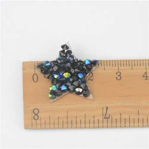 2.5cm 25 шт./лот, стразы для горячей фиксации, Звездный дизайн, стразы с кристаллами, нашивки для одежды, блестящие - Цвет: 2.5cm