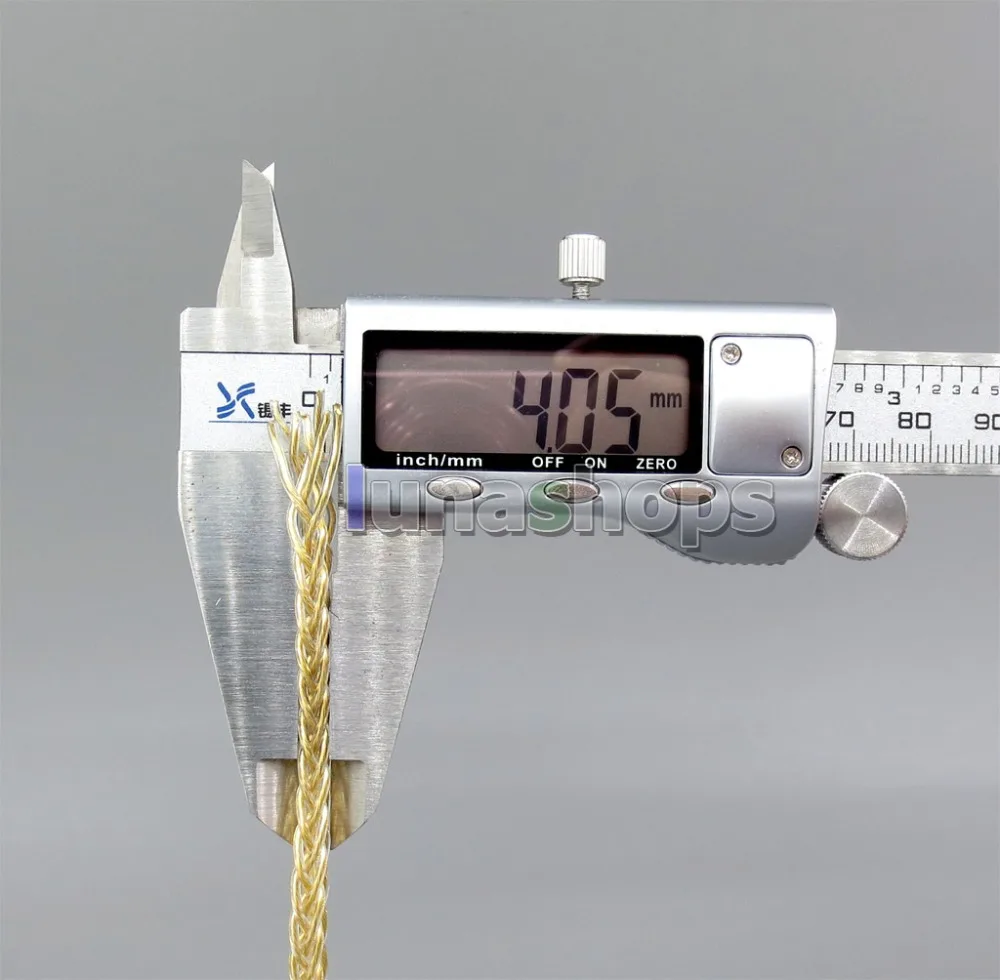 LN006210 8*(7*0,14 мм) 8 ядер 99.99% чистое серебро+ Позолоченные Наушники DIY пользовательский кабель(не Telf) 8*1,15 мм OD: 4 мм acrolink