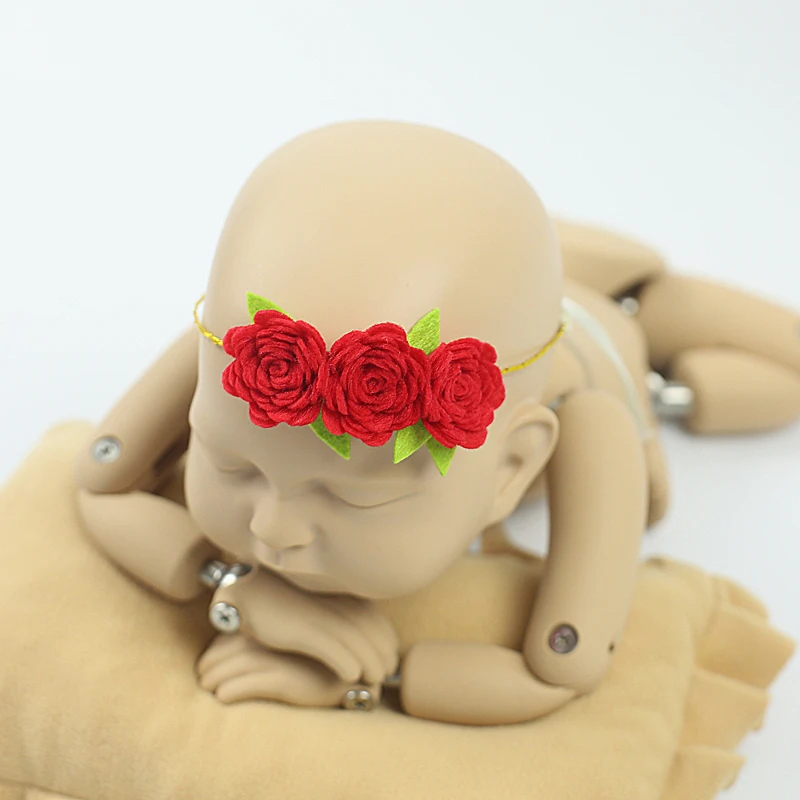 RED Flower Hairband For Girls Newborn Photography Headwears Headbands Hair Baby Accessories | Детская одежда и обувь