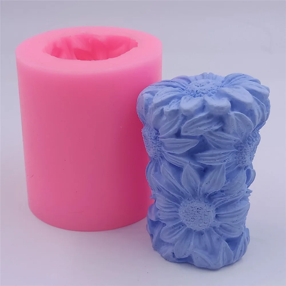 Дизайн подсолнуха силиконовая форма для свечей Мягкая художественного