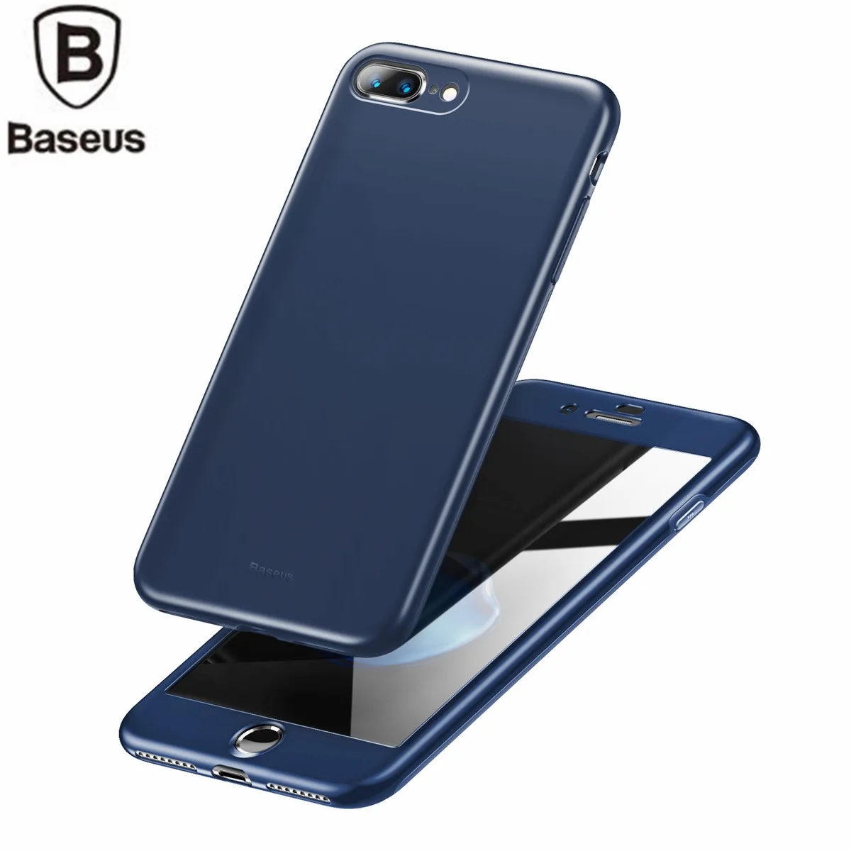 BASEUS для iphone 8 plus Роскошные полная защита матовая PC Combo крышка из закаленного