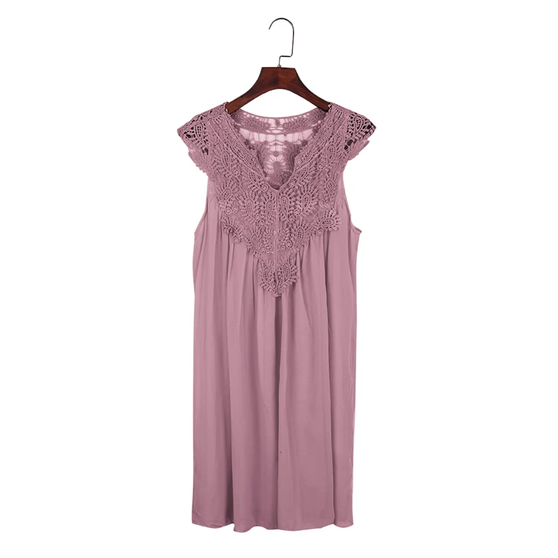 2018 Сексуальное Женское кружевное ажурное пляжное платье Vestido свободное белое