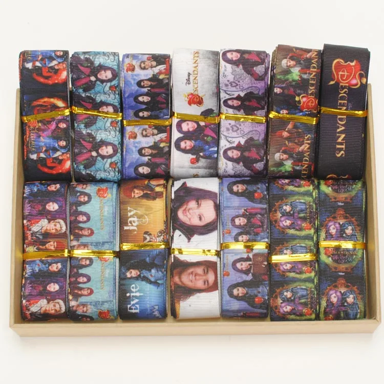 Случайный набор 22/25 мм Горячий узор по фильму напечатанная лента 5 лет/партия 10 |