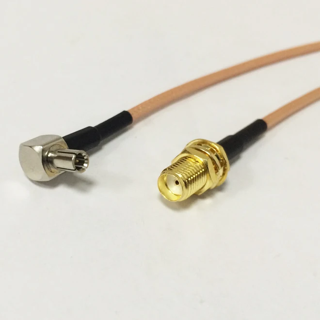 

1PC 3G modem cable TS9 right angle to SMA female nut pigtail RG316/RG174 adapter 15/30/50/100cm NEW wholesale price