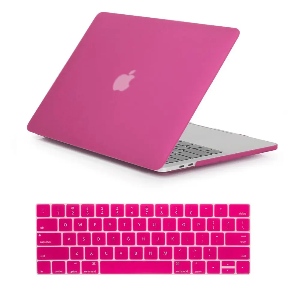 Сумка для ноутбука чехол s для Apple MacBook Air Pro retina 11 12 13 15 чехол для нового Mac book Air 13,3 Pro 13,3 15,4 дюймов+ чехол для клавиатуры - Цвет: Matte Rose