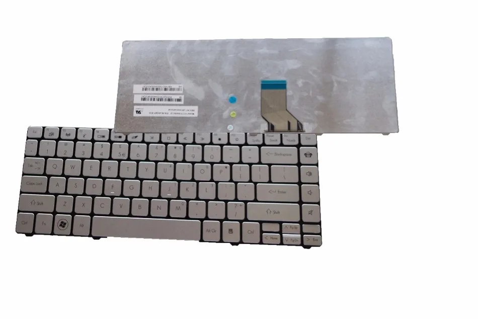 Серебристая 100% новая английская клавиатура для ноутбука шлюза NELA0 ID49C15c ID43A08c