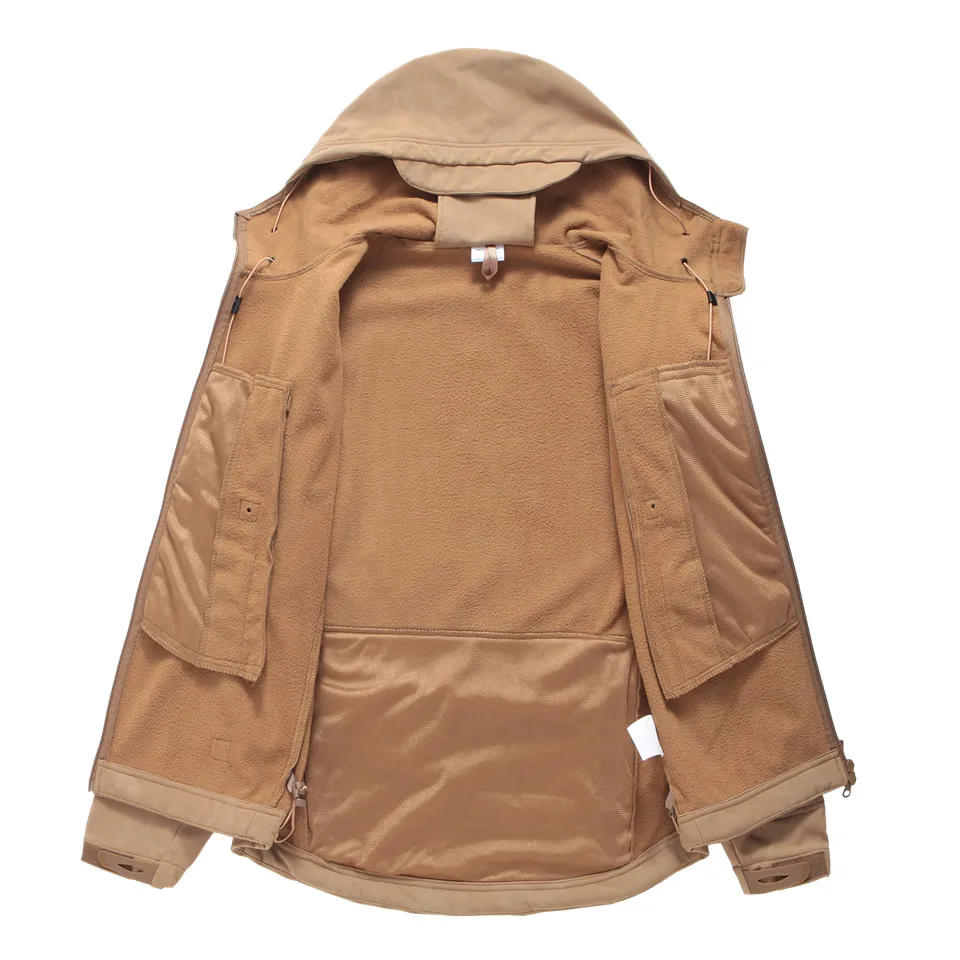 Мужская тактическая куртка в стиле милитари камуфляжная флисовая