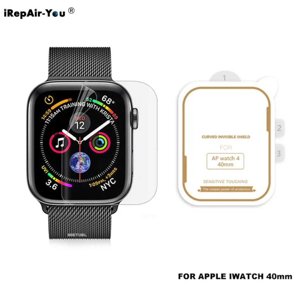 3D изогнутая нано ТПУ пленка для Apple Watch 3 2 1 4 38 мм 42 40 44 серия полное покрытие