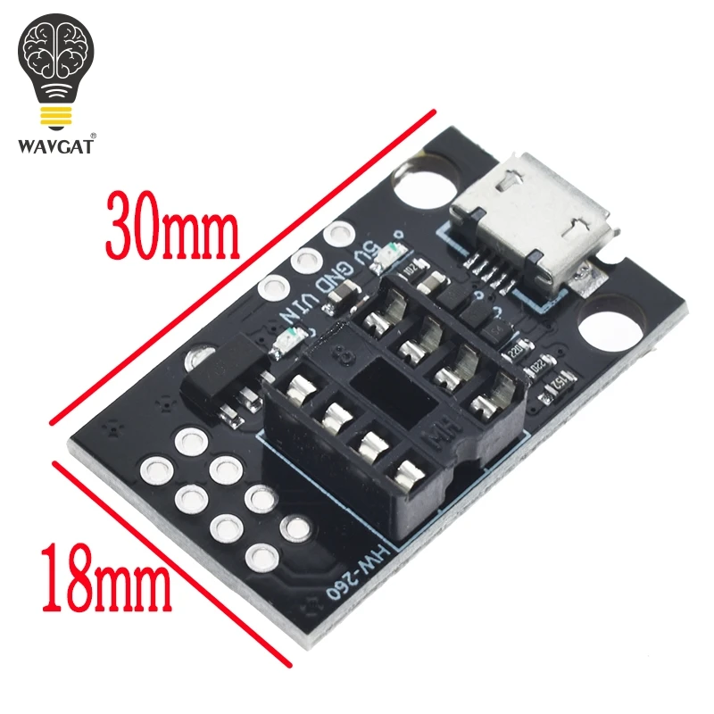 ATtiny13A/ATtiny25/ATtiny45/ATtiny85 подключаемый ATTINY Программирование развития голая плата