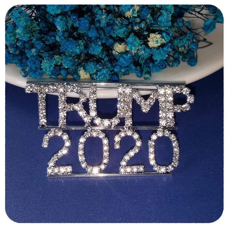 Blingbling Стразы &quotTRUMP 2020&quot слово Брошь булавка ювелирные изделия | Украшения и