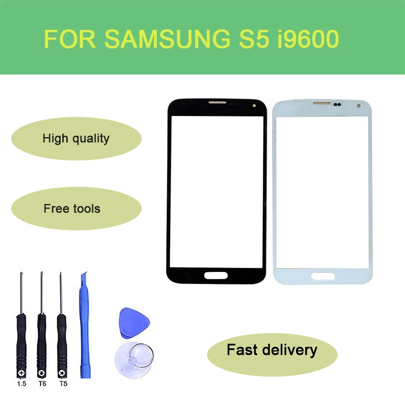 SZHAIYU для Samsung S5 I9600 G900 G900F G900H G900I LCD Внешний объектив Запасные части стекло переднее