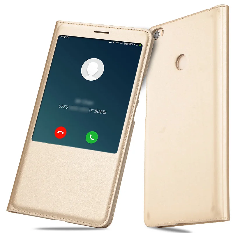 Чехол для Xiaomi mi max 2 умный чехол с откидной крышкой функцией автоматического