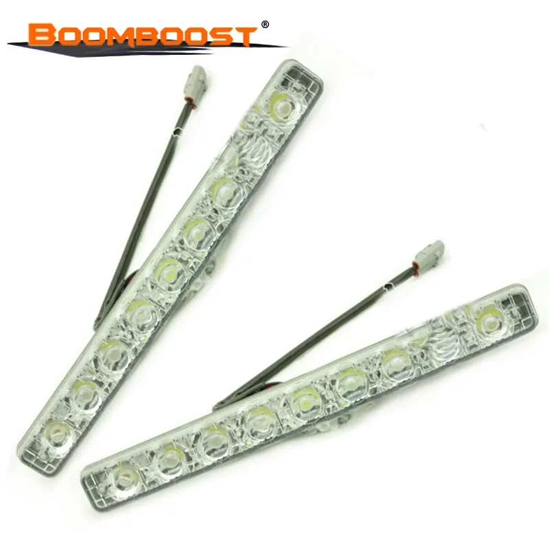 

free shipping Daylight Running Light White Fog Driving Lamp 2x 9 LED Universal Car