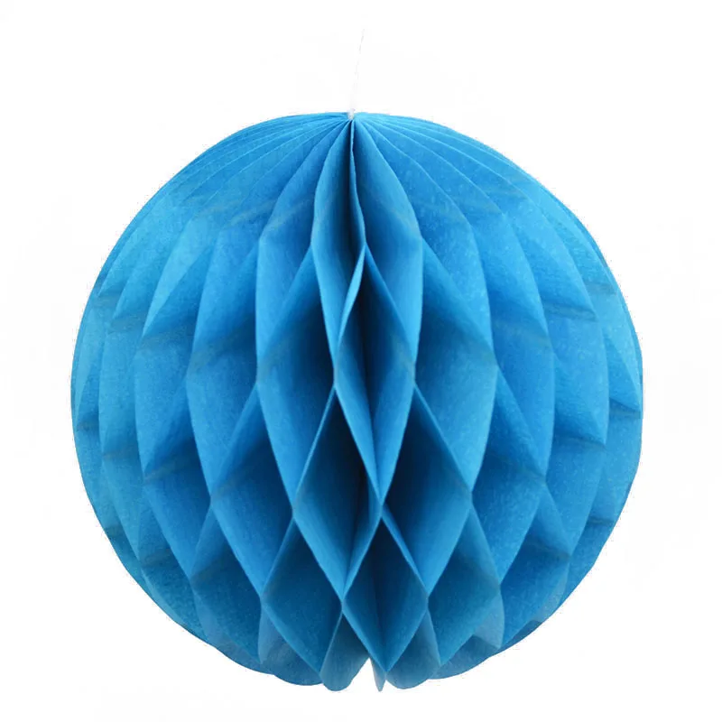 deep blue 1 шт. красочные декоративные бумажные сотовые шары цветок пастельные праздничные Свадебные украшения на день рождения - Цвет: deep blue