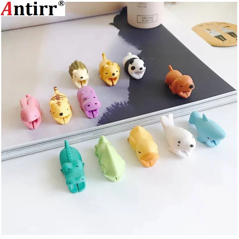 Animal Bite USB Cable Protector Organizer Data Line Management Charging Safe Protection Winder For iPhone 5 6 6s 7 8 | Электроника