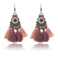 miara l 2018 new retro ethnic hot palace style delicate pattern fashion tassel earrings