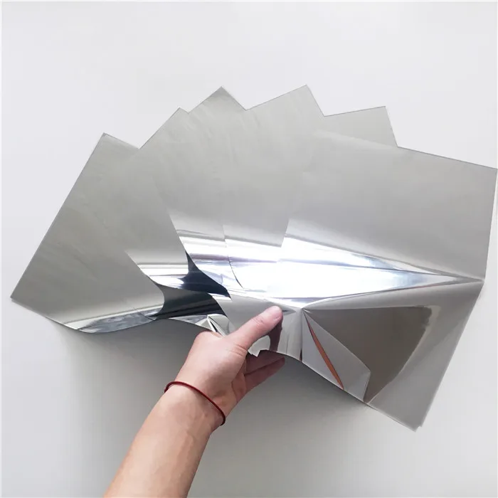 Silver Myfoils зеленая цветная бумага для рукоделия Фольга для тонера реактивный лазерным принтером minc Фольга ламинатор для бумаги/наклейки/этикетки/карты - Цвет: Silver