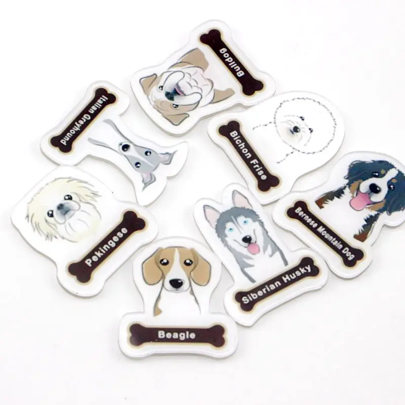 1 шт. мультфильм значки милых животных Собака Броши акрил рюкзак декоративная