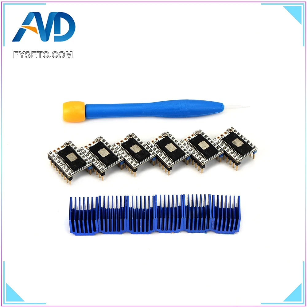 Драйвер шагового двигателя Stepstick S6128 V1.1 3D принтер THB6128 чип до 2 А пиковый ток