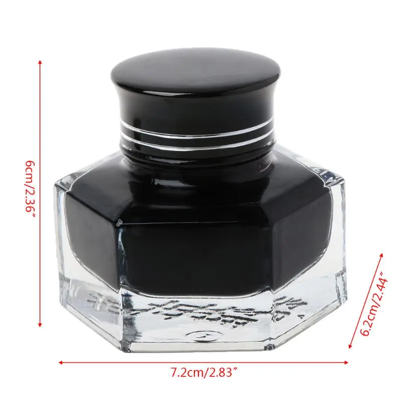 50 мл не углеродистая черная авторучка чернила заправка стекло бутилированная