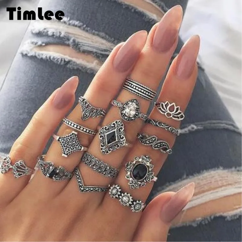 Timlee R020 новый индивидуальный Ретро тренд полый цветок лотоса геометрические