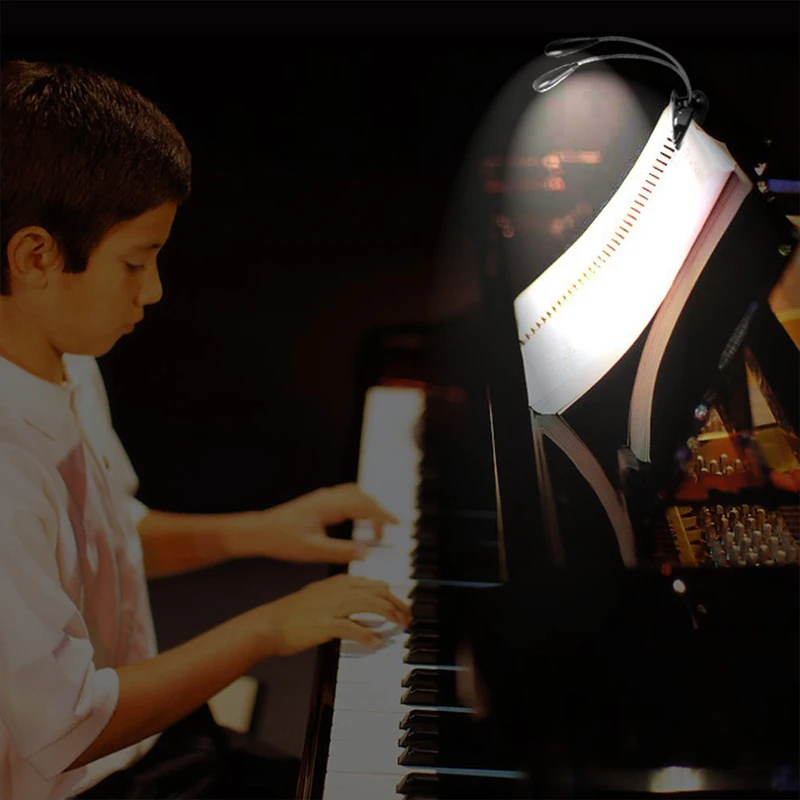 Высокое качество гибкая двойная головка 8-LED Клип ночник 2 режима на батарейках