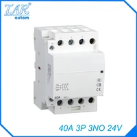 modular three pole household small ac contactor household ac power contactor modular 40a 3p 3no 24v