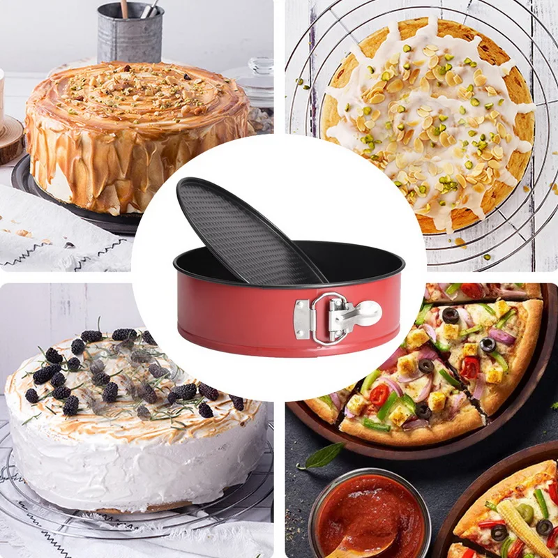 Non-stick Springform Pan Round Cake with Removable Bottom Red 1Pcs 7 Inch | Дом и сад