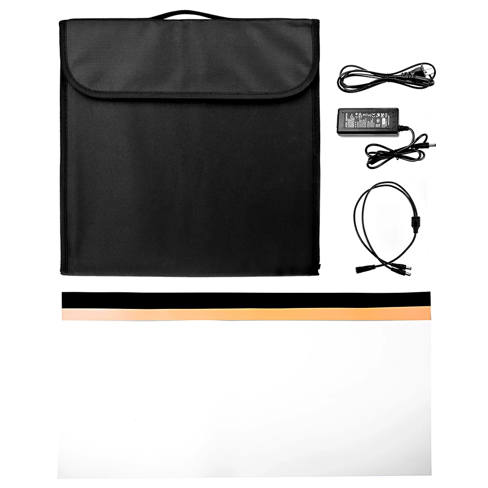 

Travor 40*40*40cm LED studio softbox folding light tent lighting box 5500K CRI95 with three background for Jewelry Toys Shooting